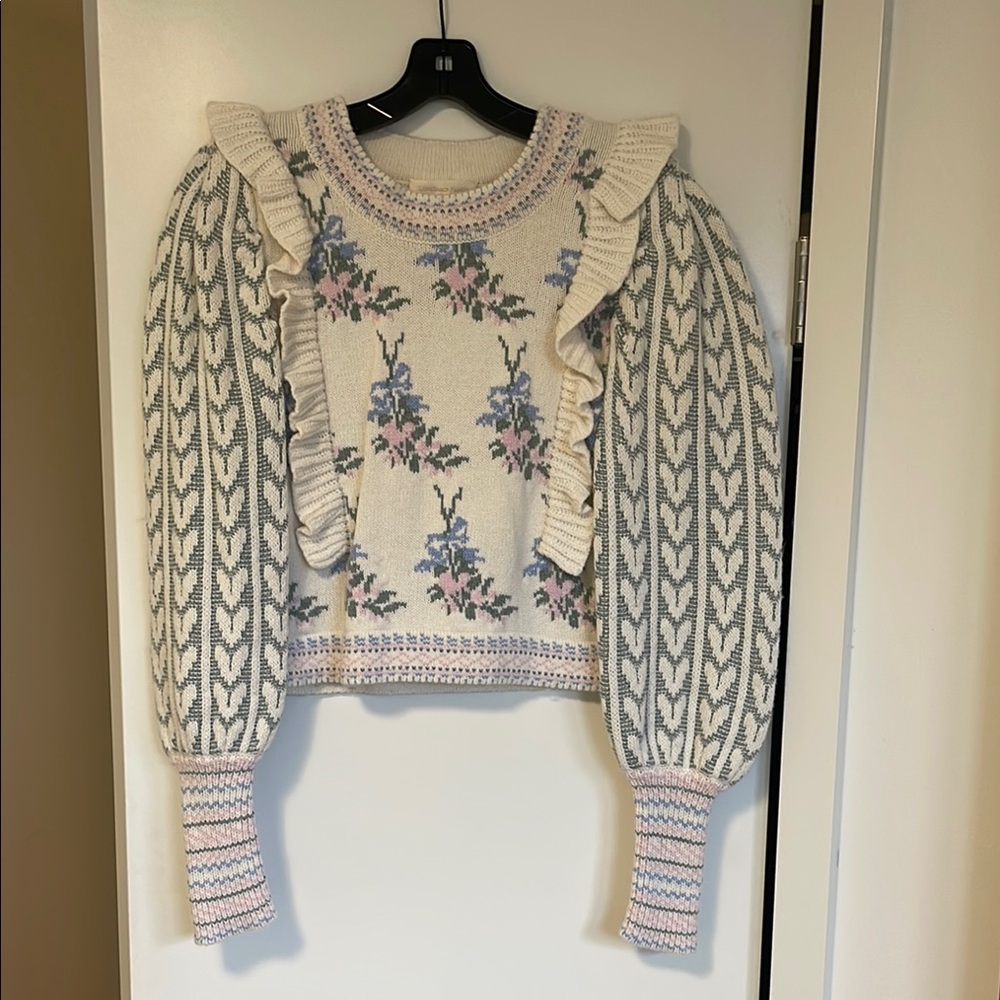 LoveShackFancy Warwick Pullover Sweater
